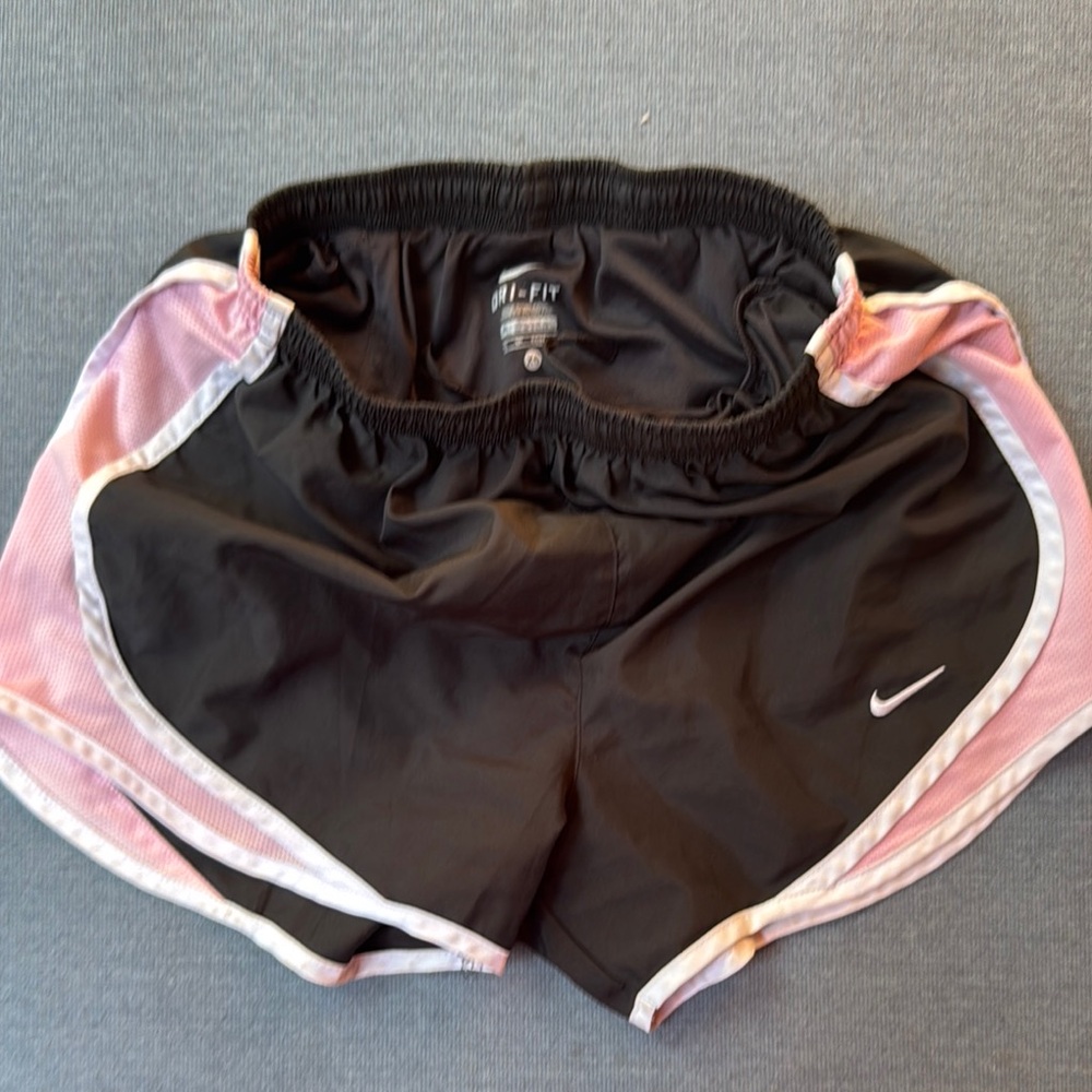 Nike Women's Black and Pink Athletic Shorts